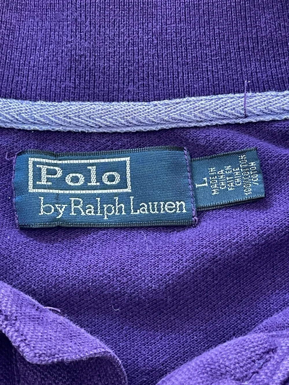 Vintage Purple Polo Ralph Lauren Big Pony Horse & Rider Jockey Embroidered